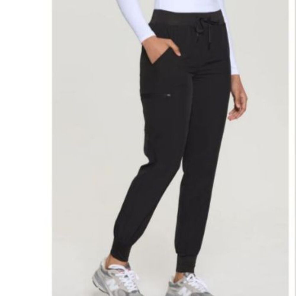 COZYFIT Jogger Scrub Pants Women’s Size L NWT Black 5 Pocket Stretch
